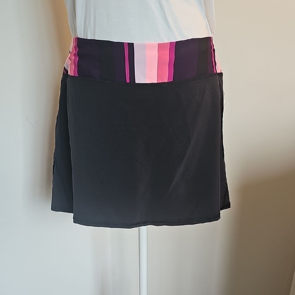 Lululemon Athletica Black Skirt with Pink Stripes - Picture 1 of 5